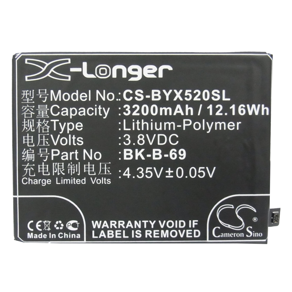 Battery compatible with BBK Vivo CS-BYX520SL
