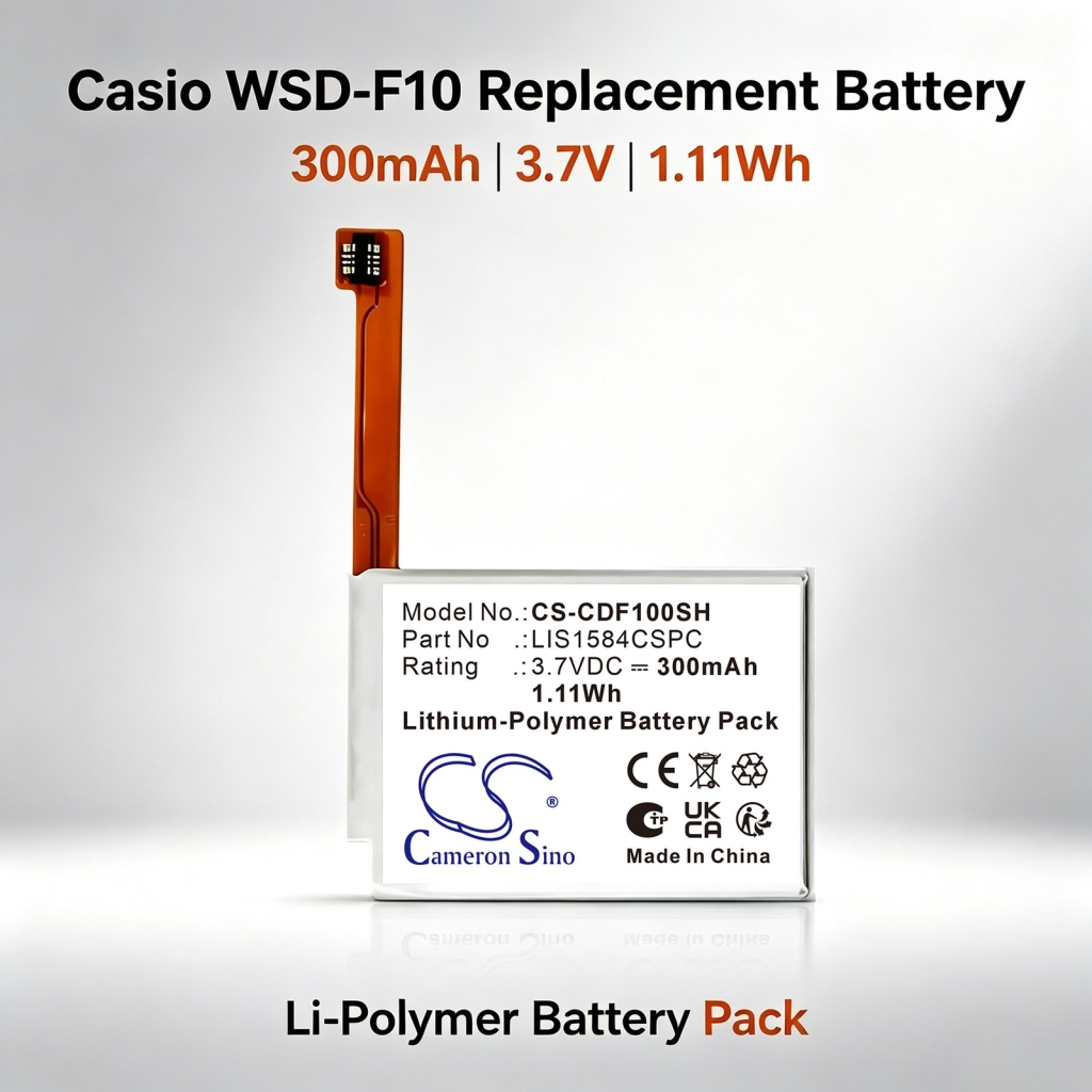 Battery for CASIO WSD-F20-WE