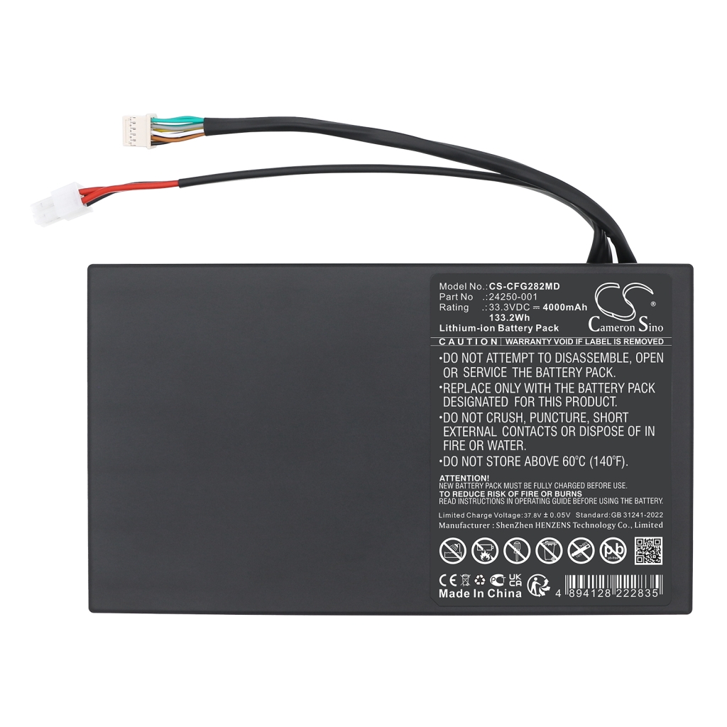 Battery compatible with Carefusion CS-CFG282MD