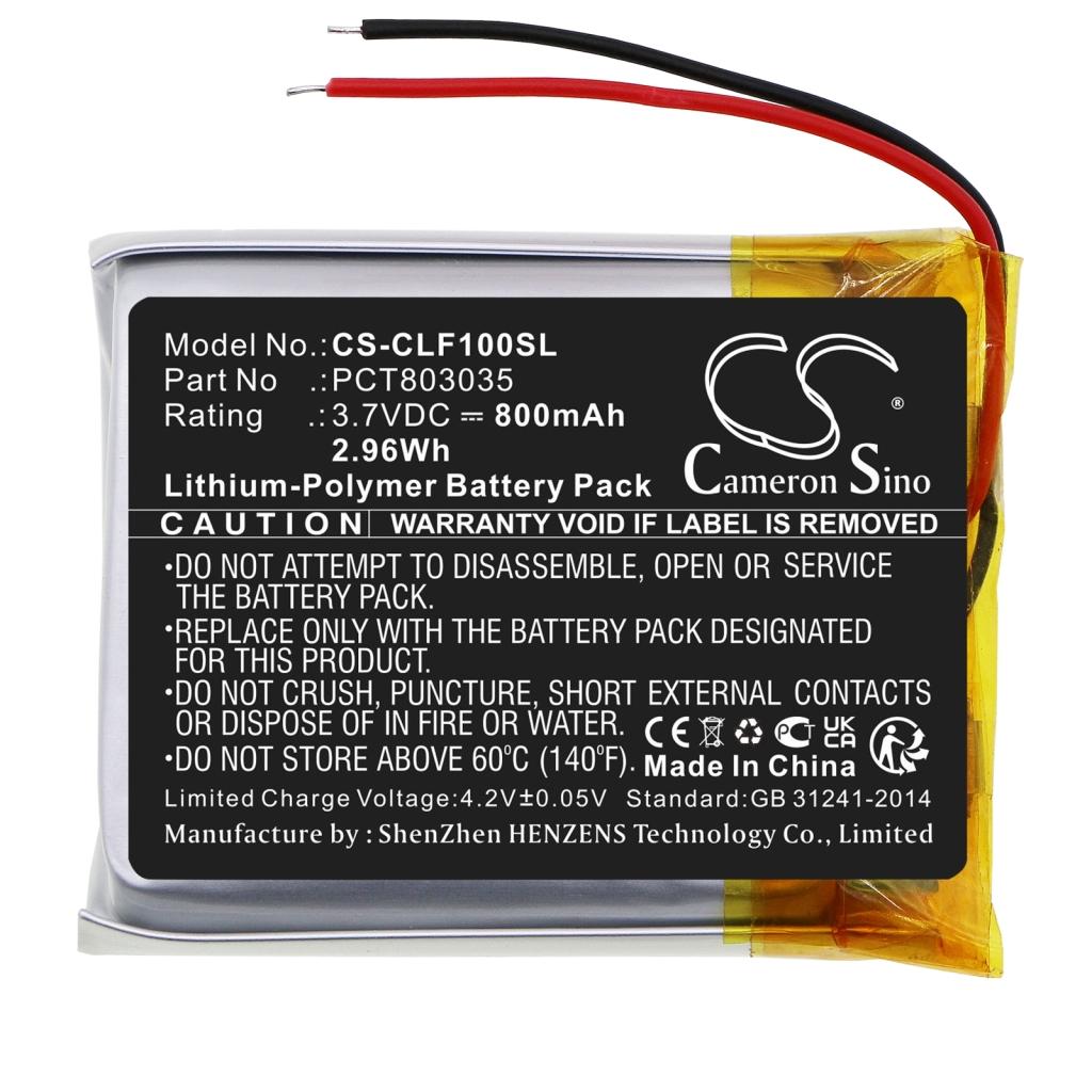 Compatibele batterijvervanging voor Cleer PCT803035