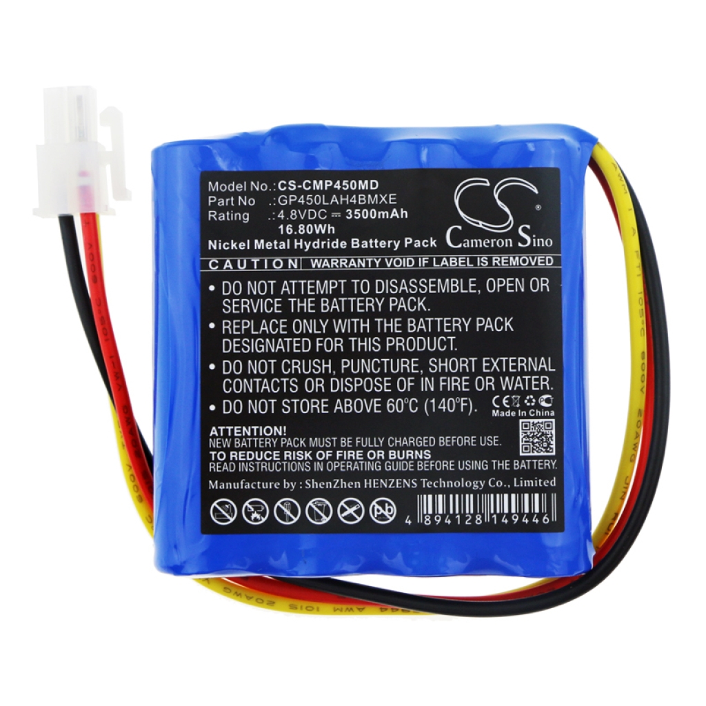 Compatibele batterijvervanging voor Cosmed GP450LAH4BMXE