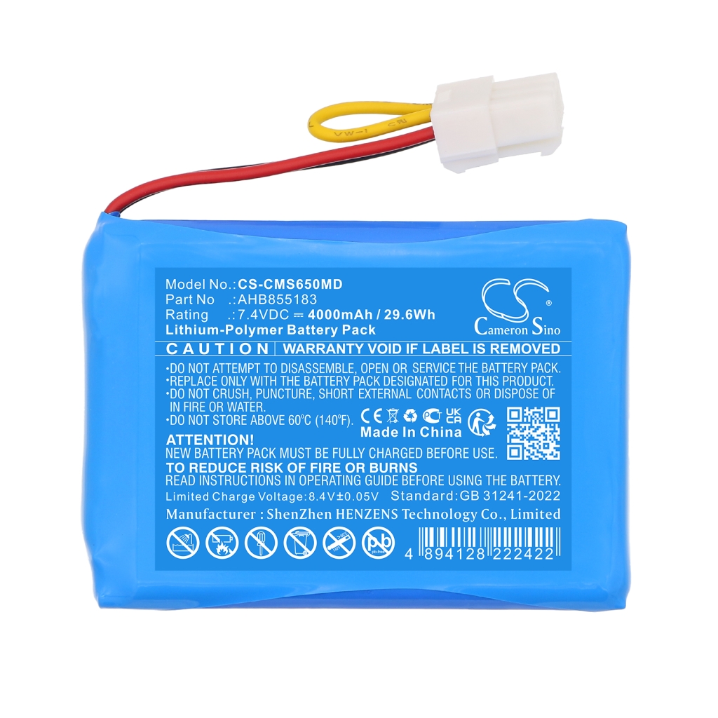 Compatibele batterijvervanging voor Carewell AHB855183