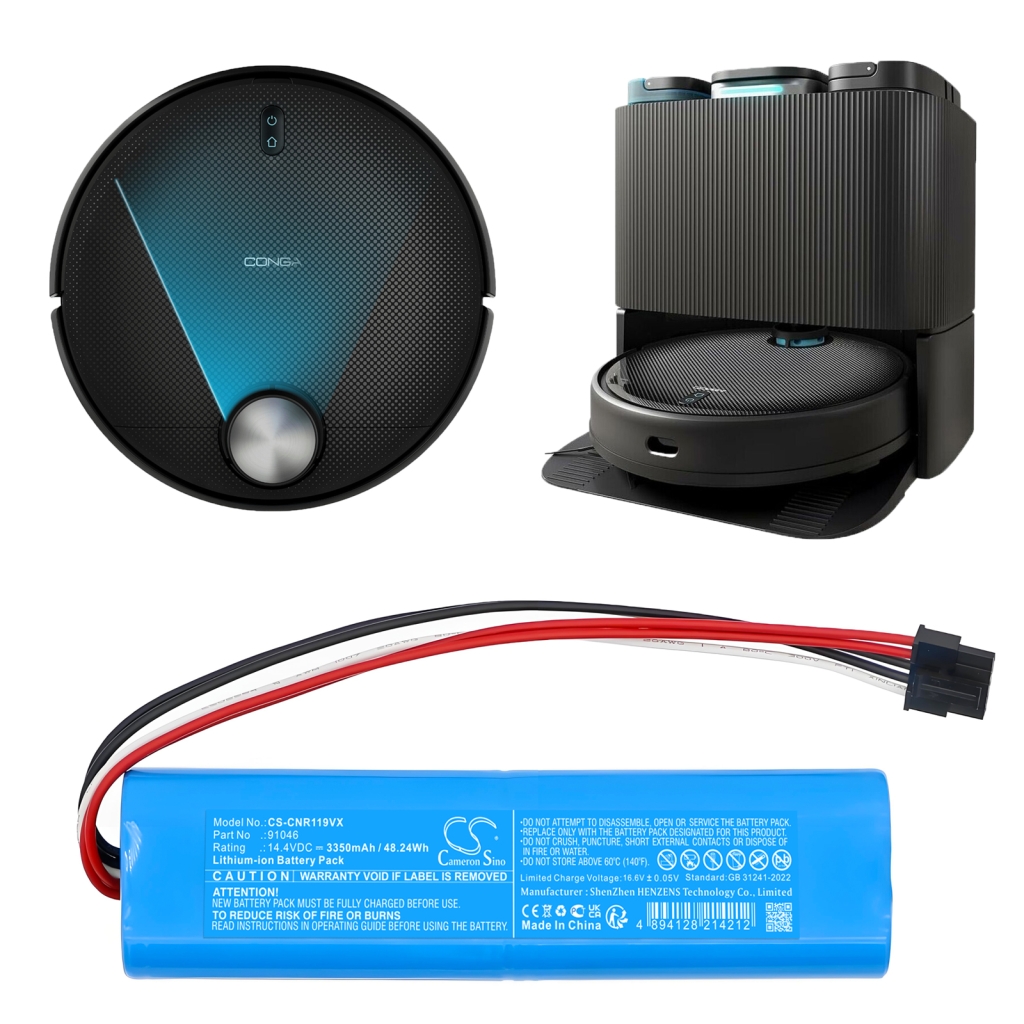 Compatible battery replacement for Cecotec 91046