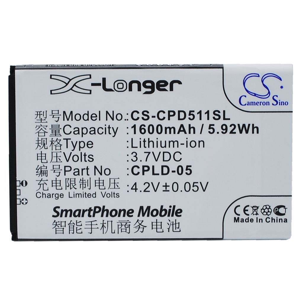 Battery compatible with Coolpad CS-CPD511SL