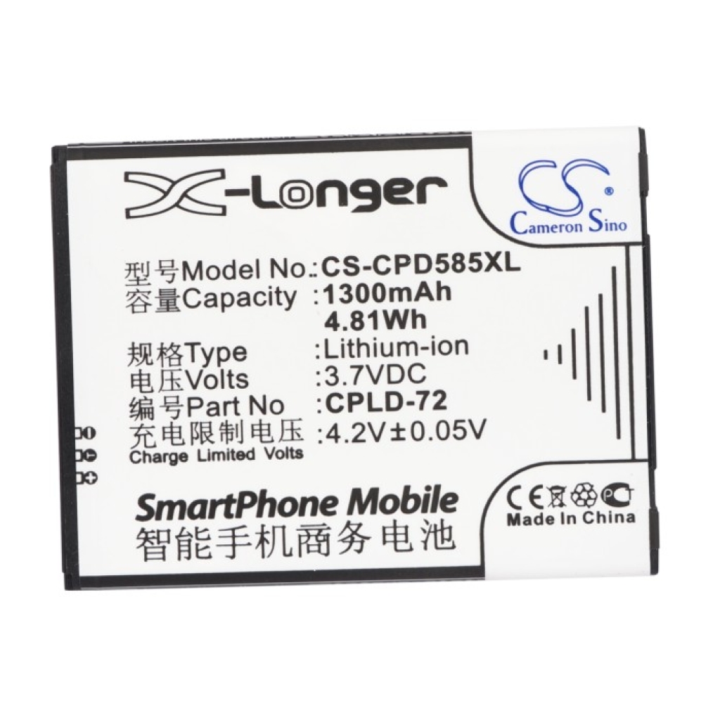 Battery compatible with Coolpad CS-CPD585XL