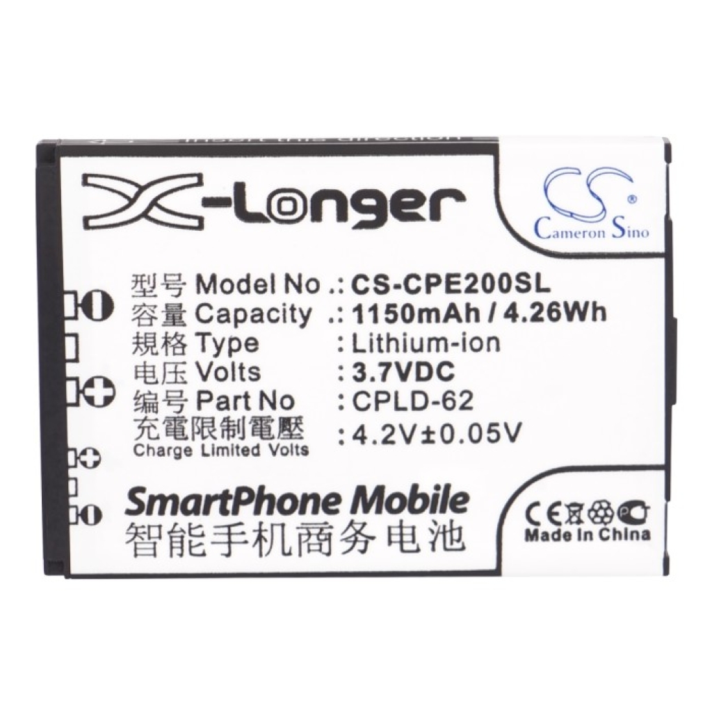 Battery compatible with Coolpad CS-CPE200SL