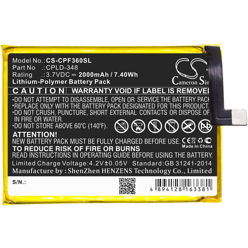 Batterij voor mobiele telefoon Orange CS-CPF360SL