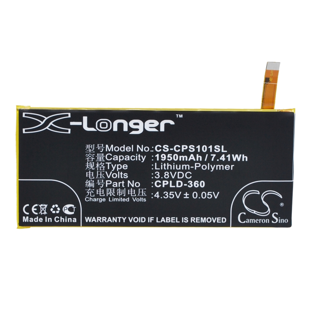 Battery compatible with Coolpad CS-CPS101SL
