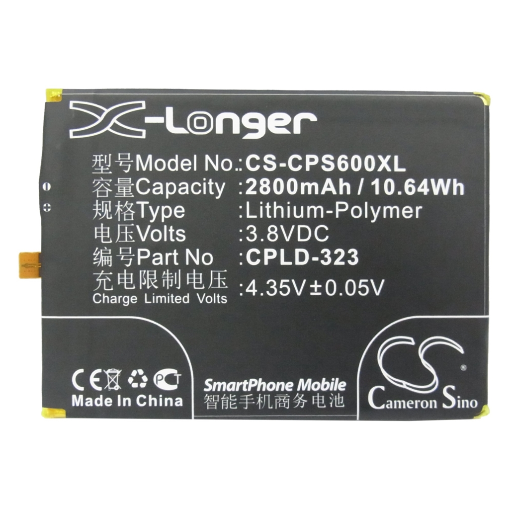Battery compatible with Coolpad CS-CPS600XL