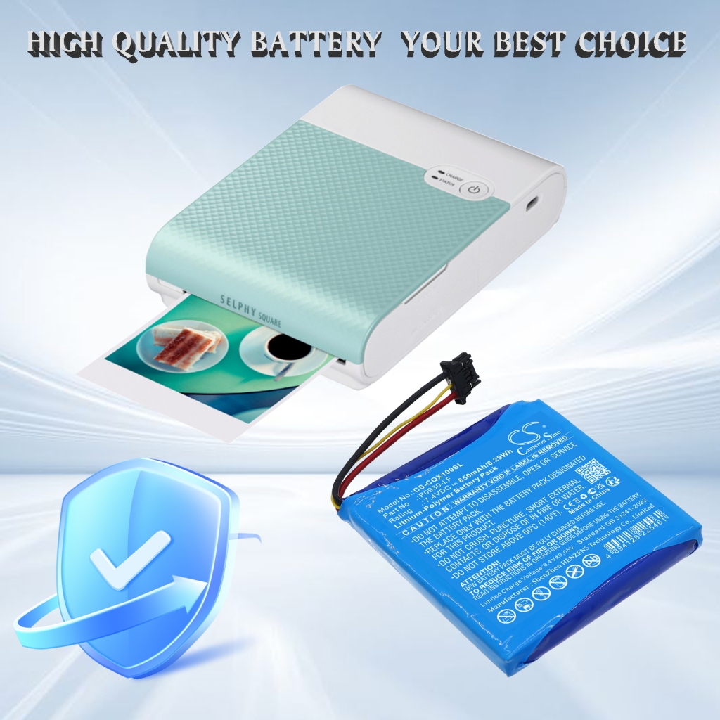 Printerbatterij compatibel met Canon CS-CQX100SL