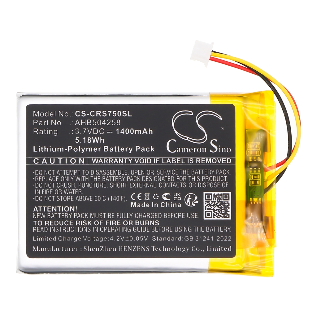 Batterij voor toetsenbord Corsair CS-CRS750SL