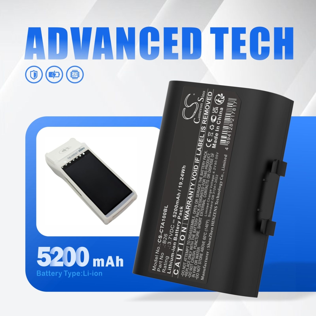 Batterij voor betaalterminal Castles CS-CTA100BL