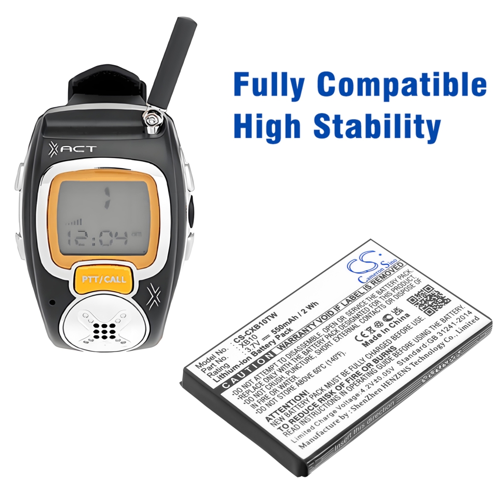 Battery compatible with Xact Communication CS-CXB10TW