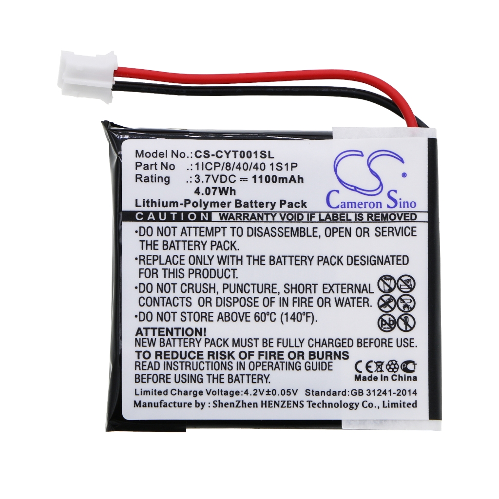 Batterijen GPS, Navigator Batterij CS-CYT001SL