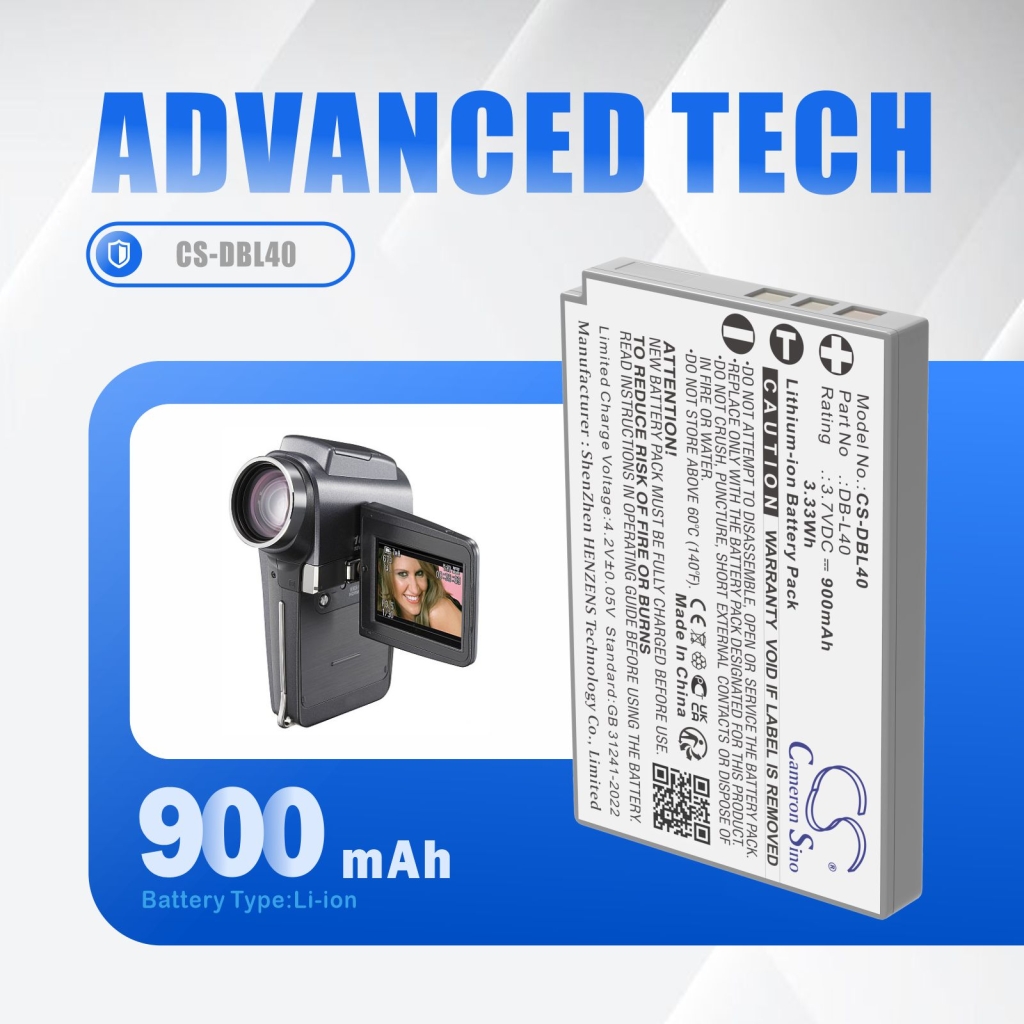 Batterij Vervangt DB-L40A