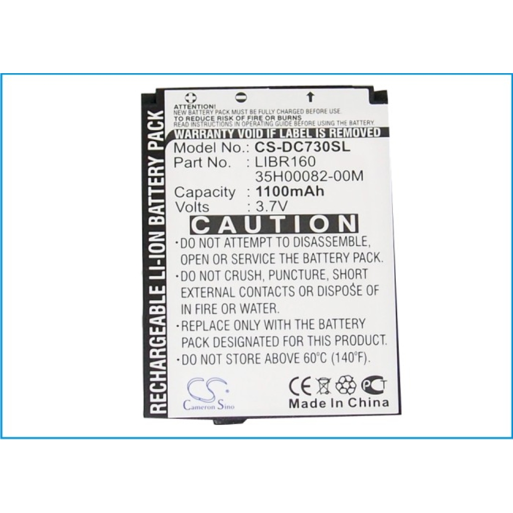 Battery compatible with Vodafone HTC O2 Orange SoftBank DOPOD E-Mobile CS-DC730SL
