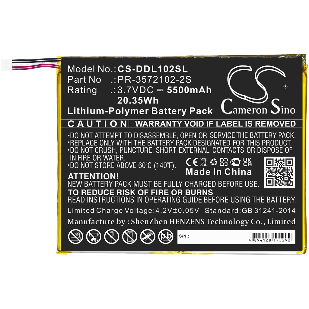 Batterijen Tablet batterijen CS-DDL102SL