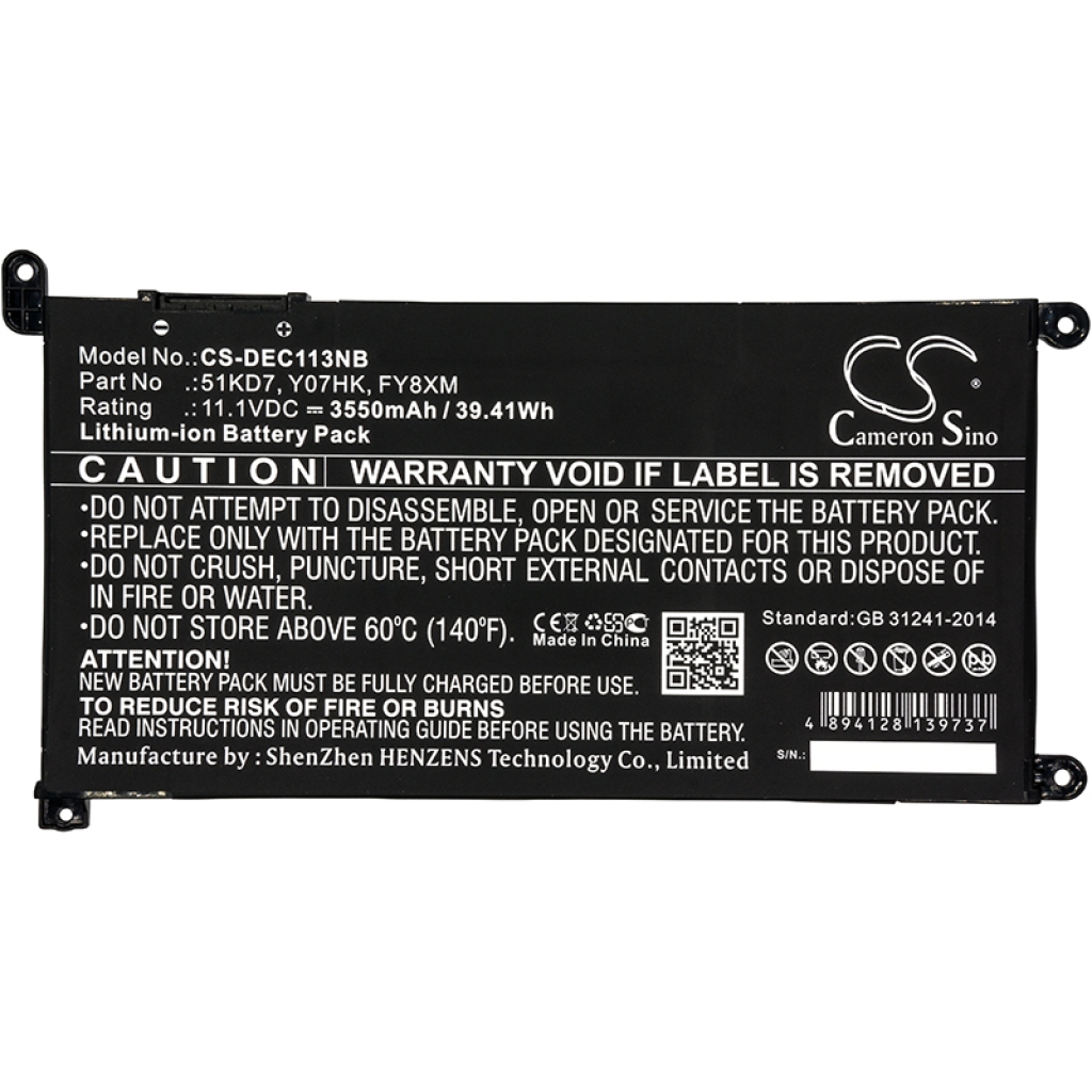 Batterijen Vervangt FY8XM
