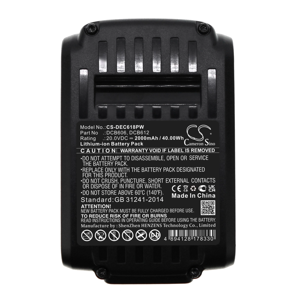 Batterijen Vervangt DCB118