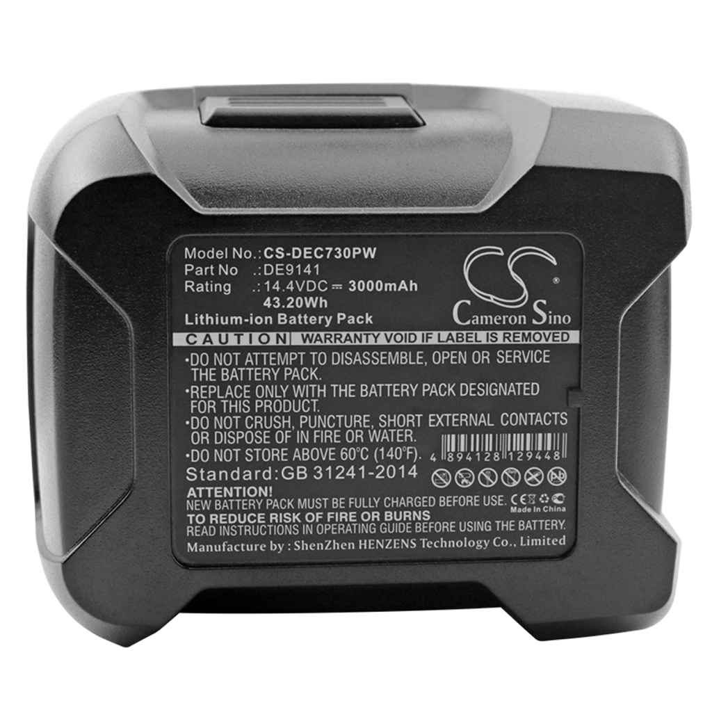 Compatibele batterijvervanging voor DeWalt DE9141