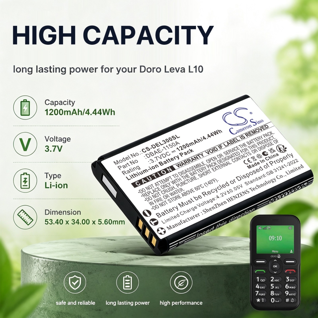 Battery for Doro Leva E22