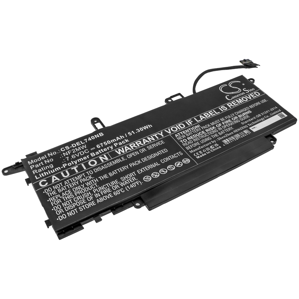 Compatibele batterijvervanging voor DELL NF2MW