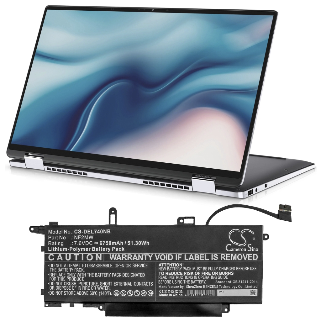 Compatibele batterijvervanging voor DELL NF2MW
