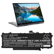 Compatibele batterijvervanging voor DELL GT6TK,K2CPY