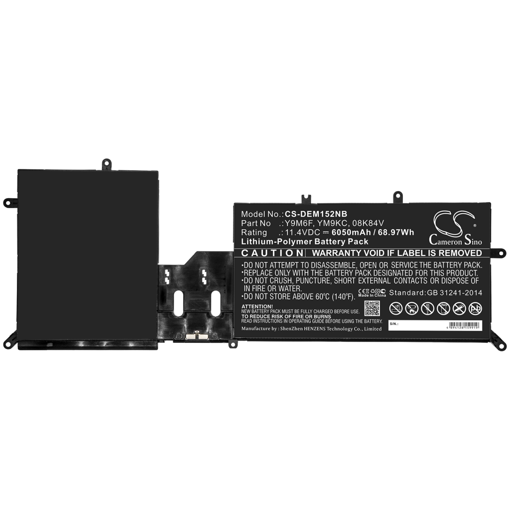 Batterijen Vervangt Y9M6F