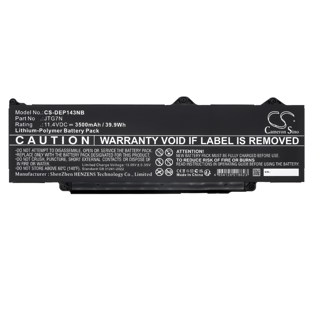 Notebook batterij DELL CS-DEP143NB