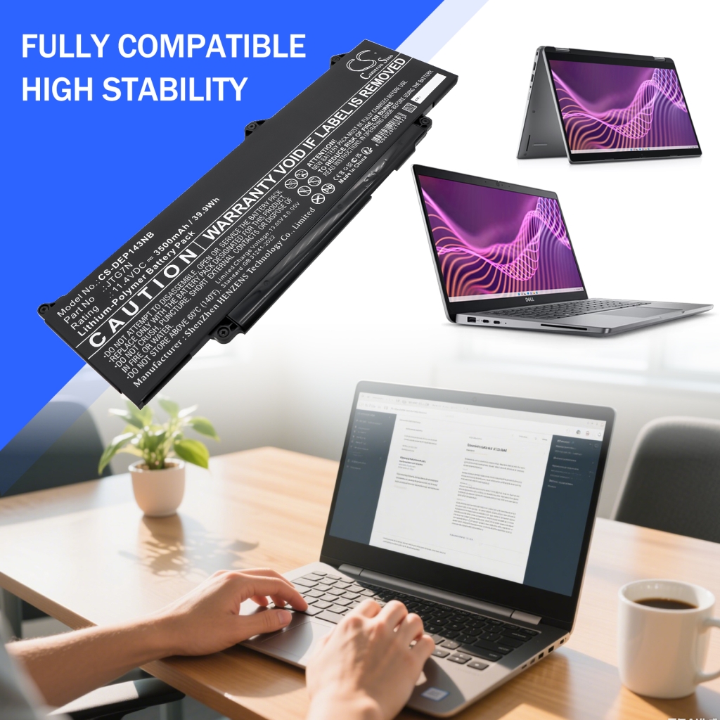 Notebook batterij DELL CS-DEP143NB