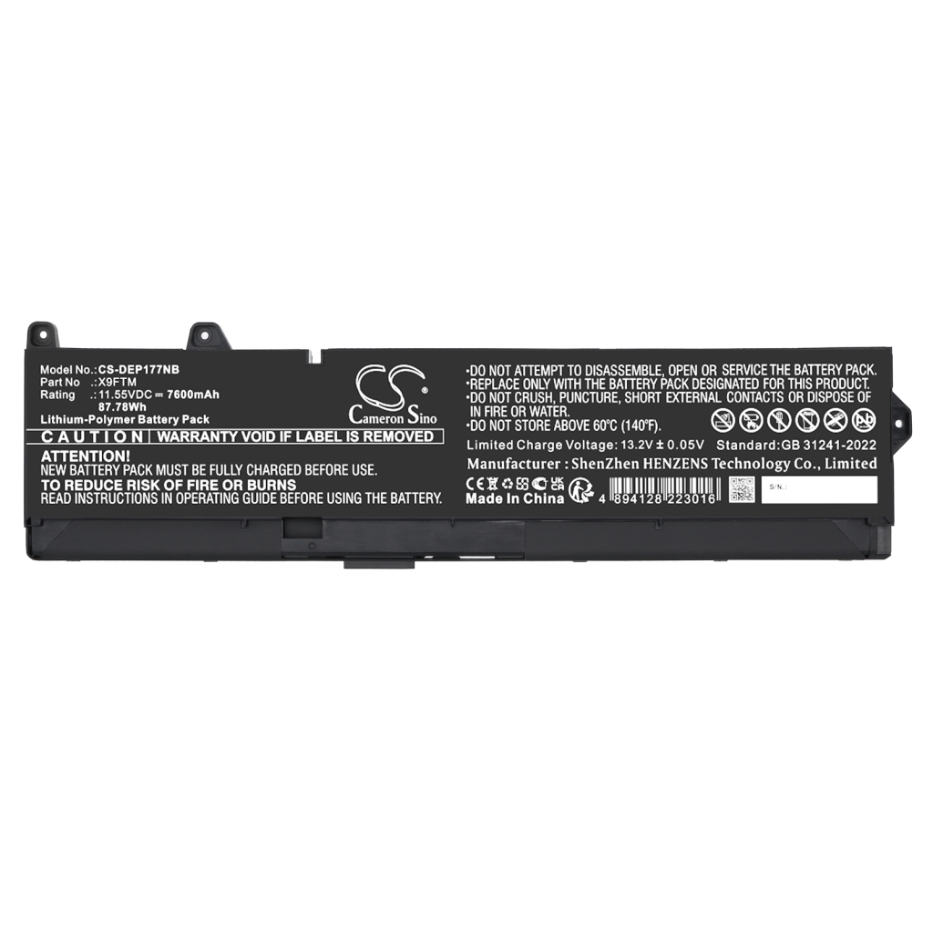 Notebook battery DELL CS-DEP177NB
