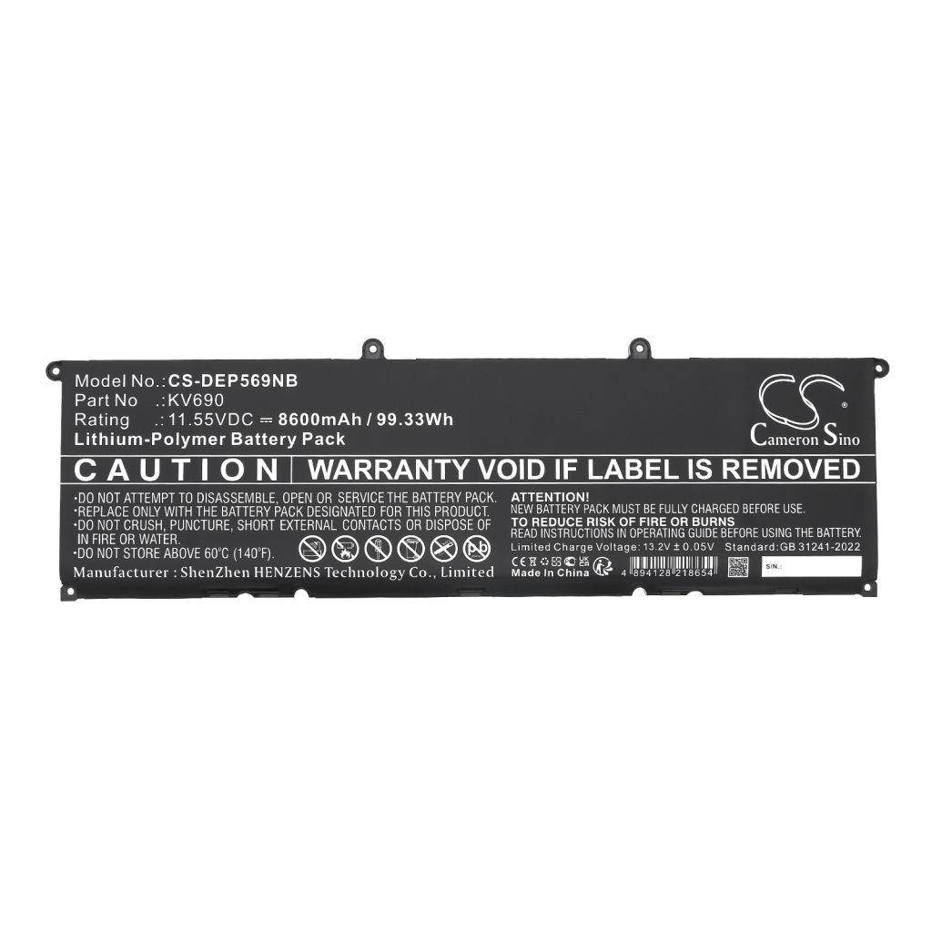 Notebook batterij DELL CS-DEP569NB