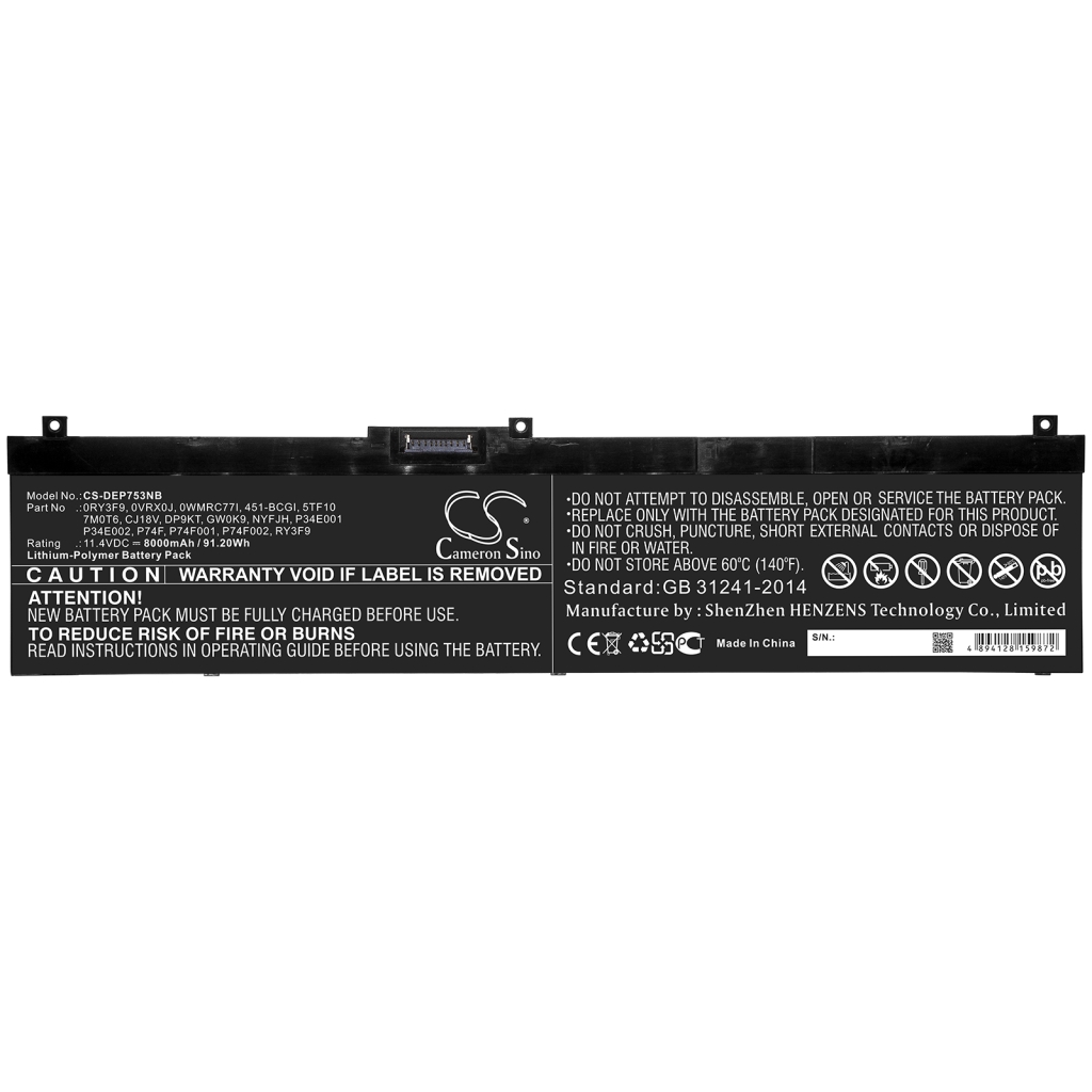 Batterijen Vervangt P34E001