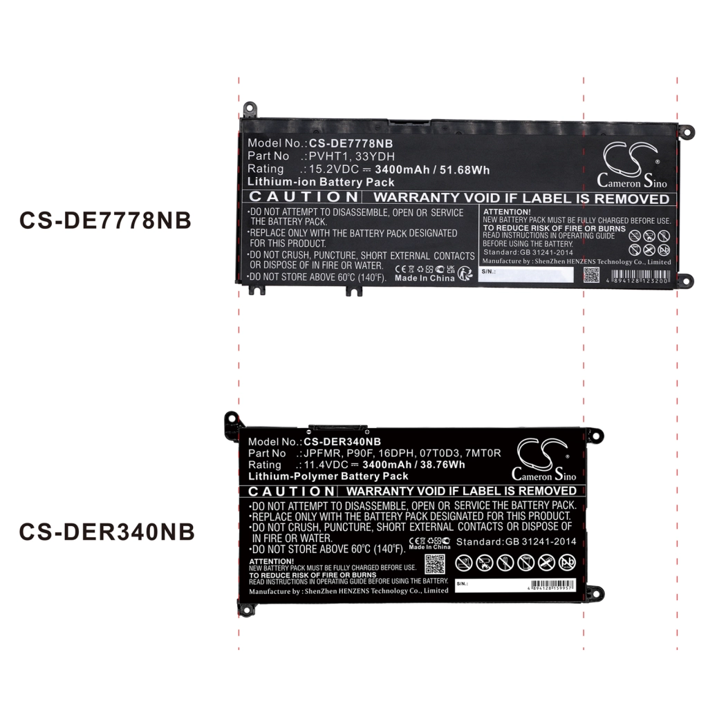 Batterijen Vervangt YRDD6