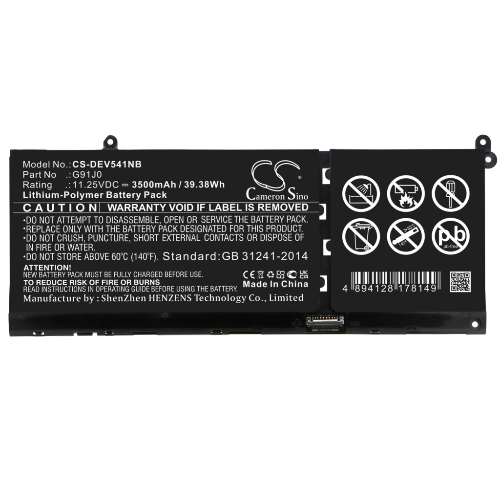 Compatibele batterijvervanging voor DELL G91J0