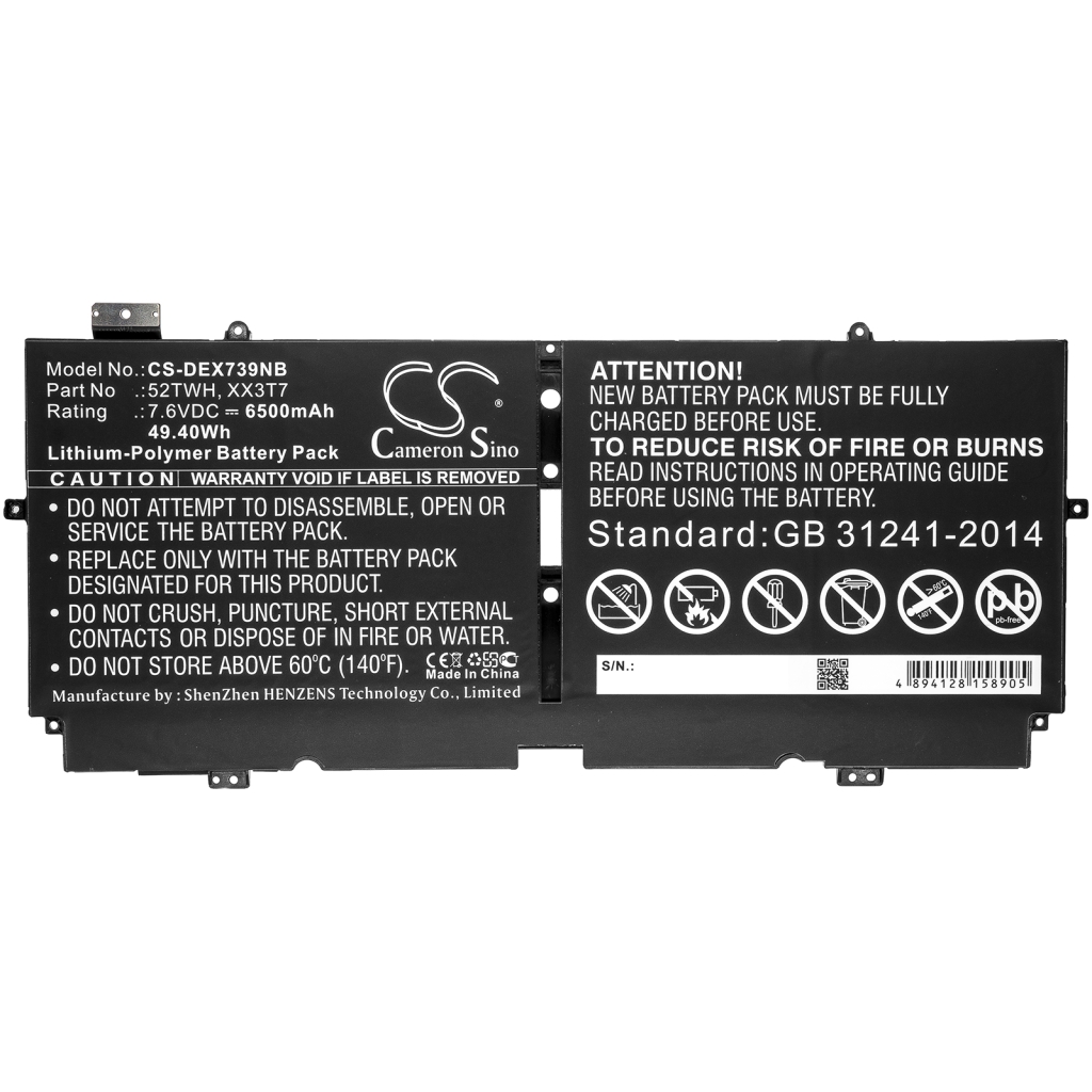 Batterij Vervangt 52TWH