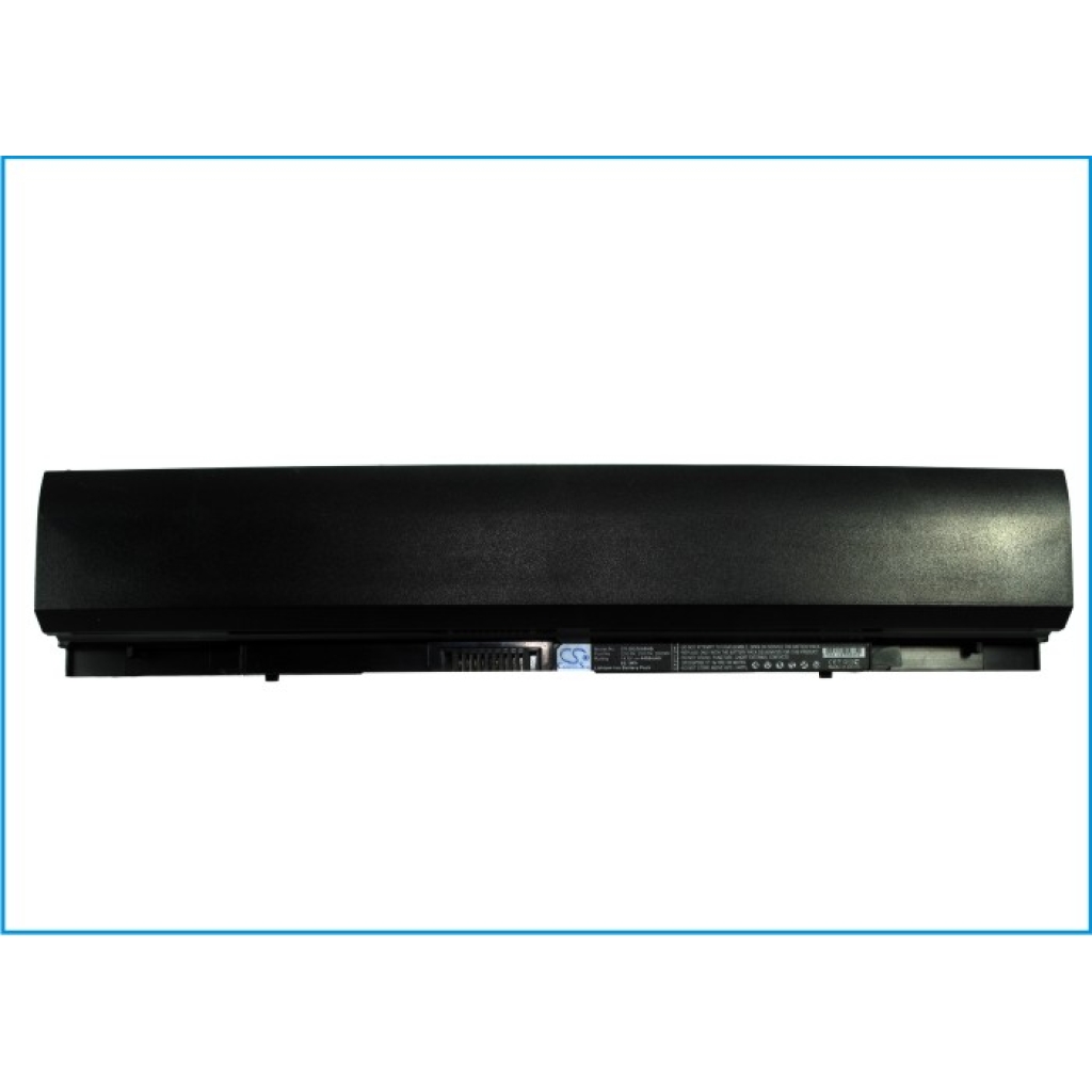 Ultra-thin black Dell laptop battery angled view with connector end