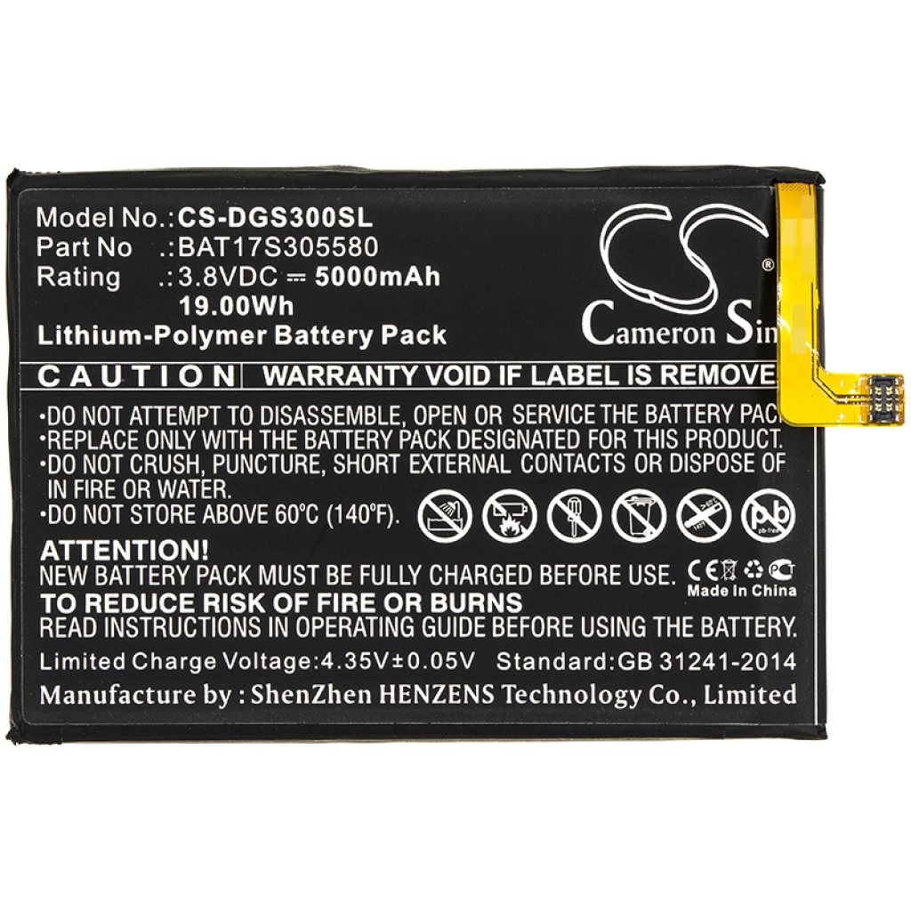 Compatible battery replacement for Doogee BAT17S305580