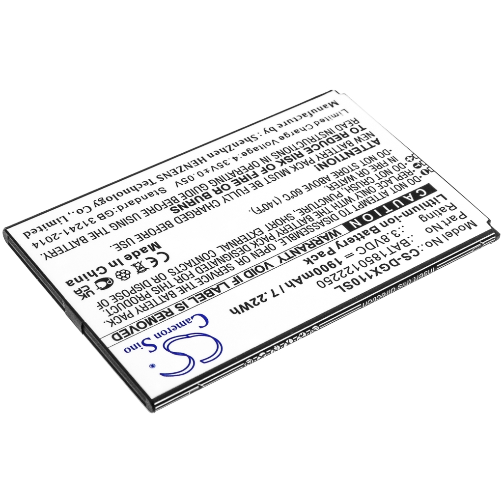 Compatible battery replacement for Doogee BAT1850122250