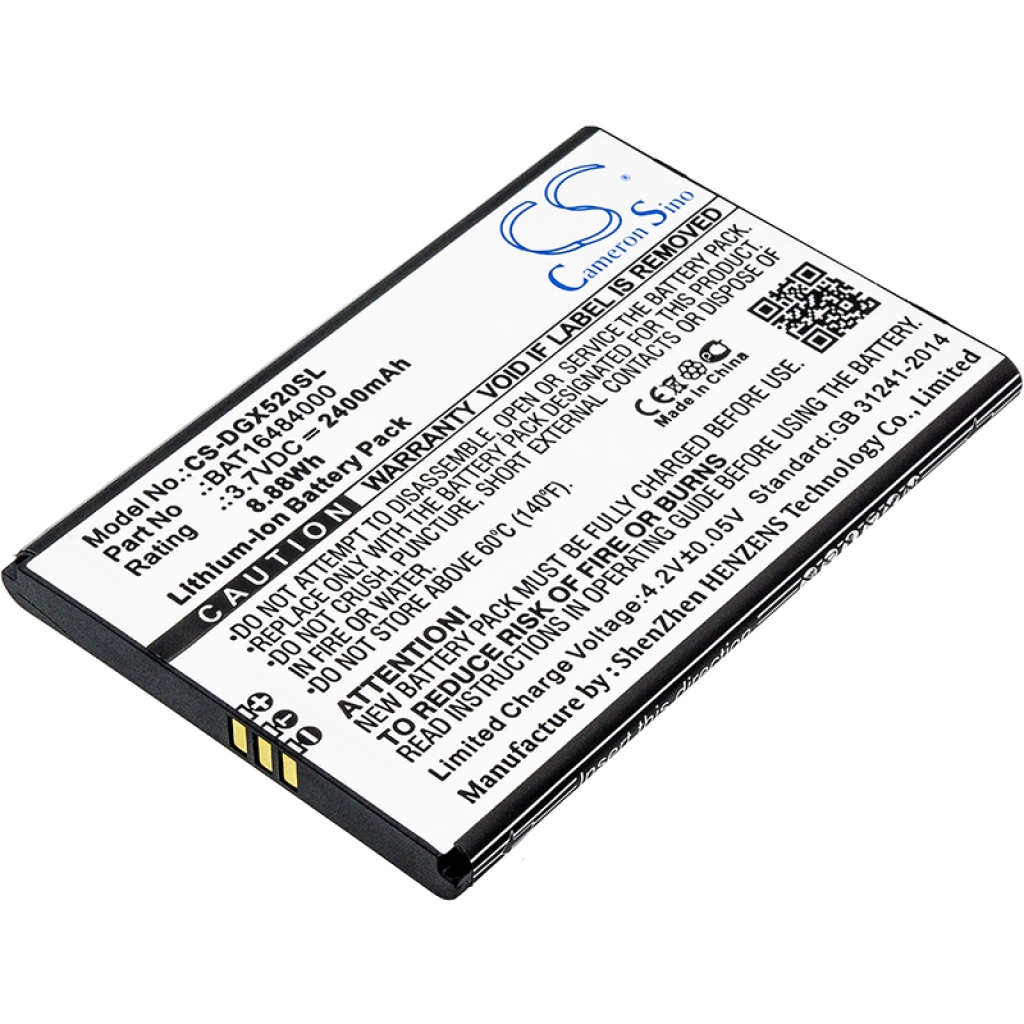Compatible battery replacement for Doogee BAT16484000