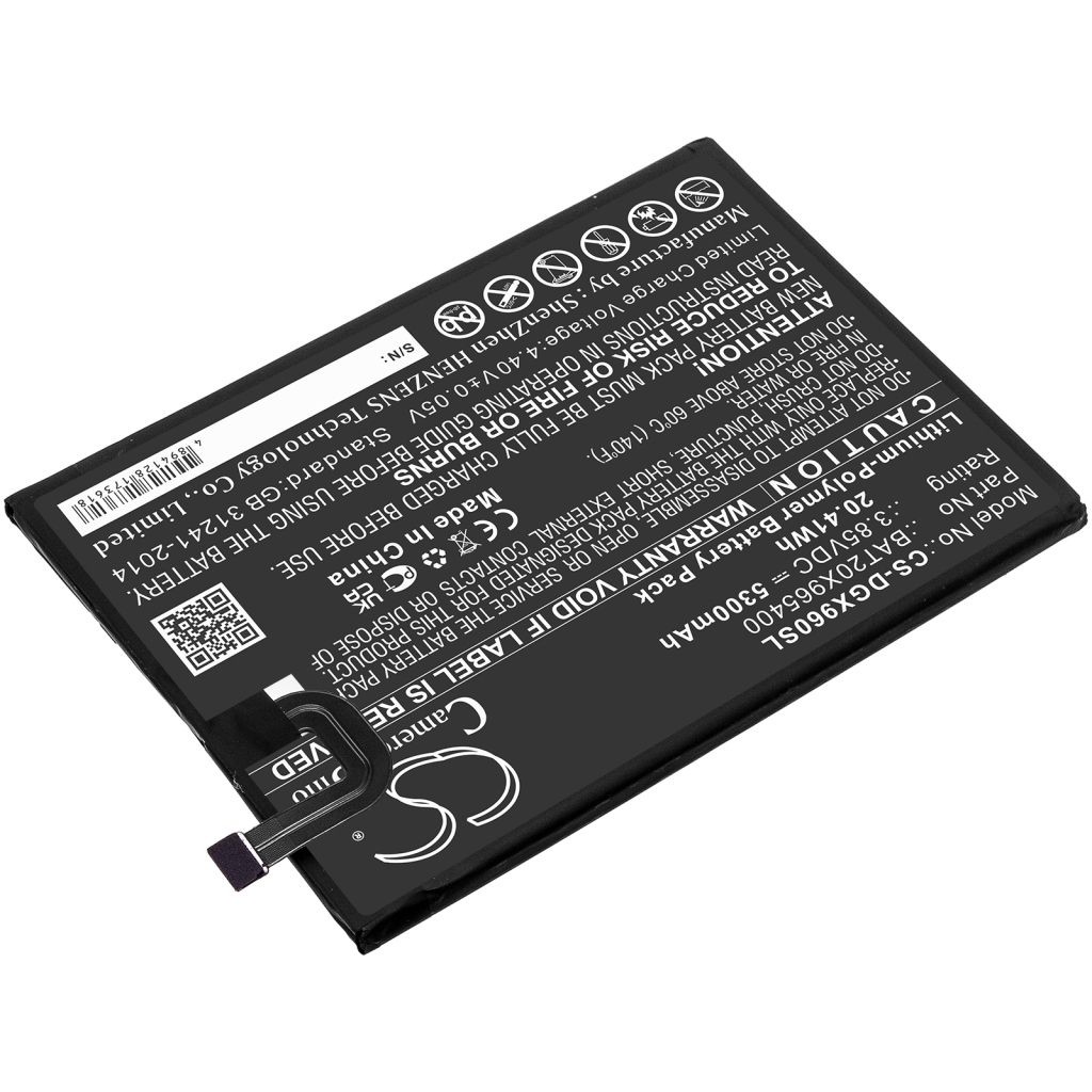 Compatible battery replacement for Doogee BAT20X965400
