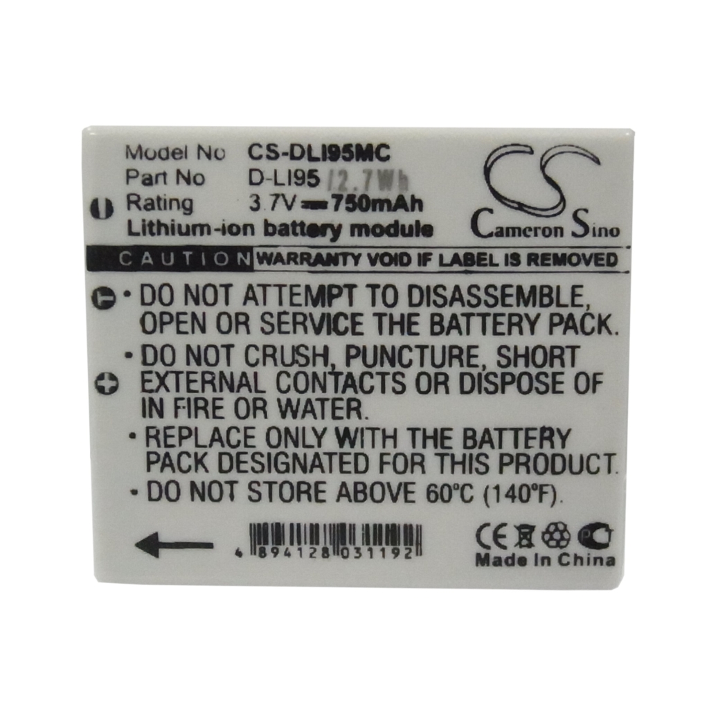 Batterij voor camera PENTAX CS-DLI95MC