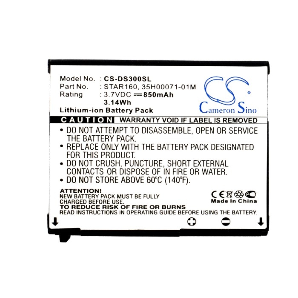 Compatibele batterijvervanging voor Qtek STAR160