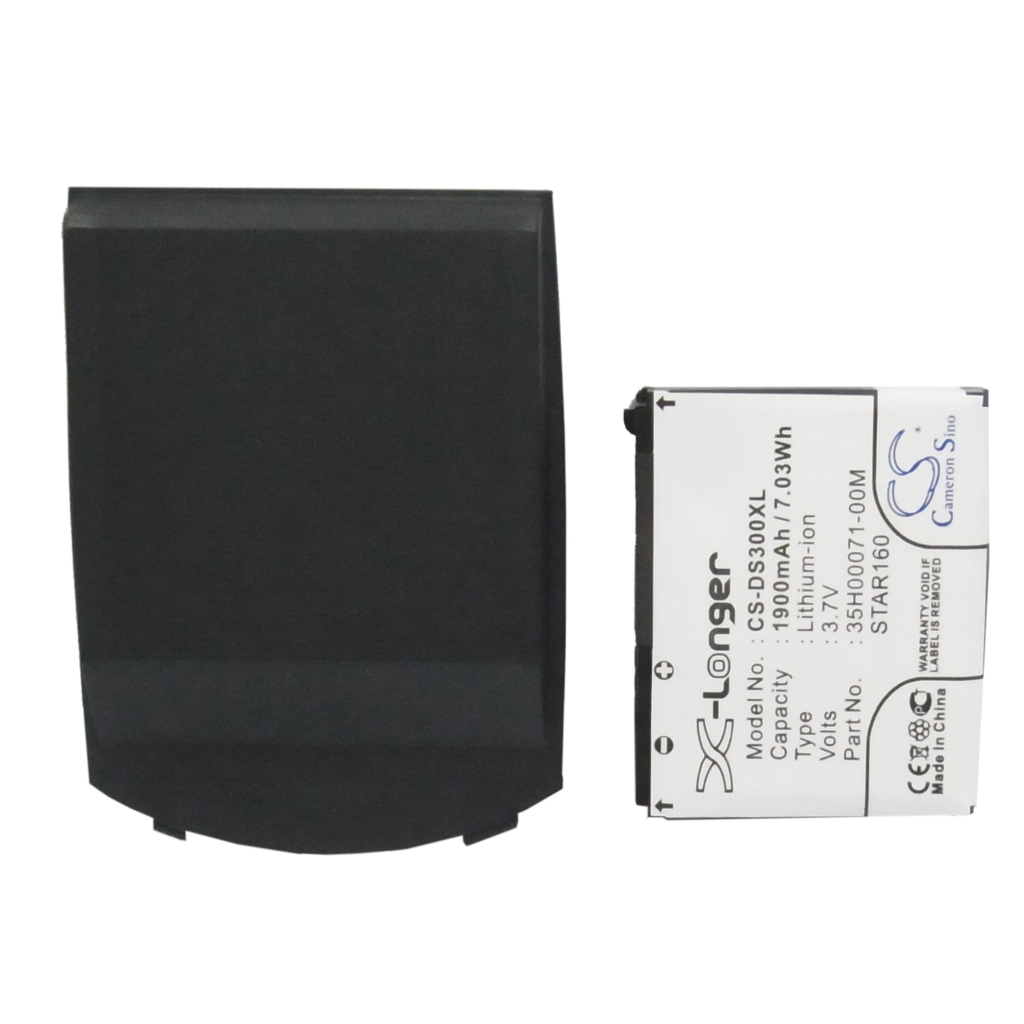 Cameron Sino CS-DS300XL 3.7V 1900mAh extended Li-ion battery for HTC with replacement door
