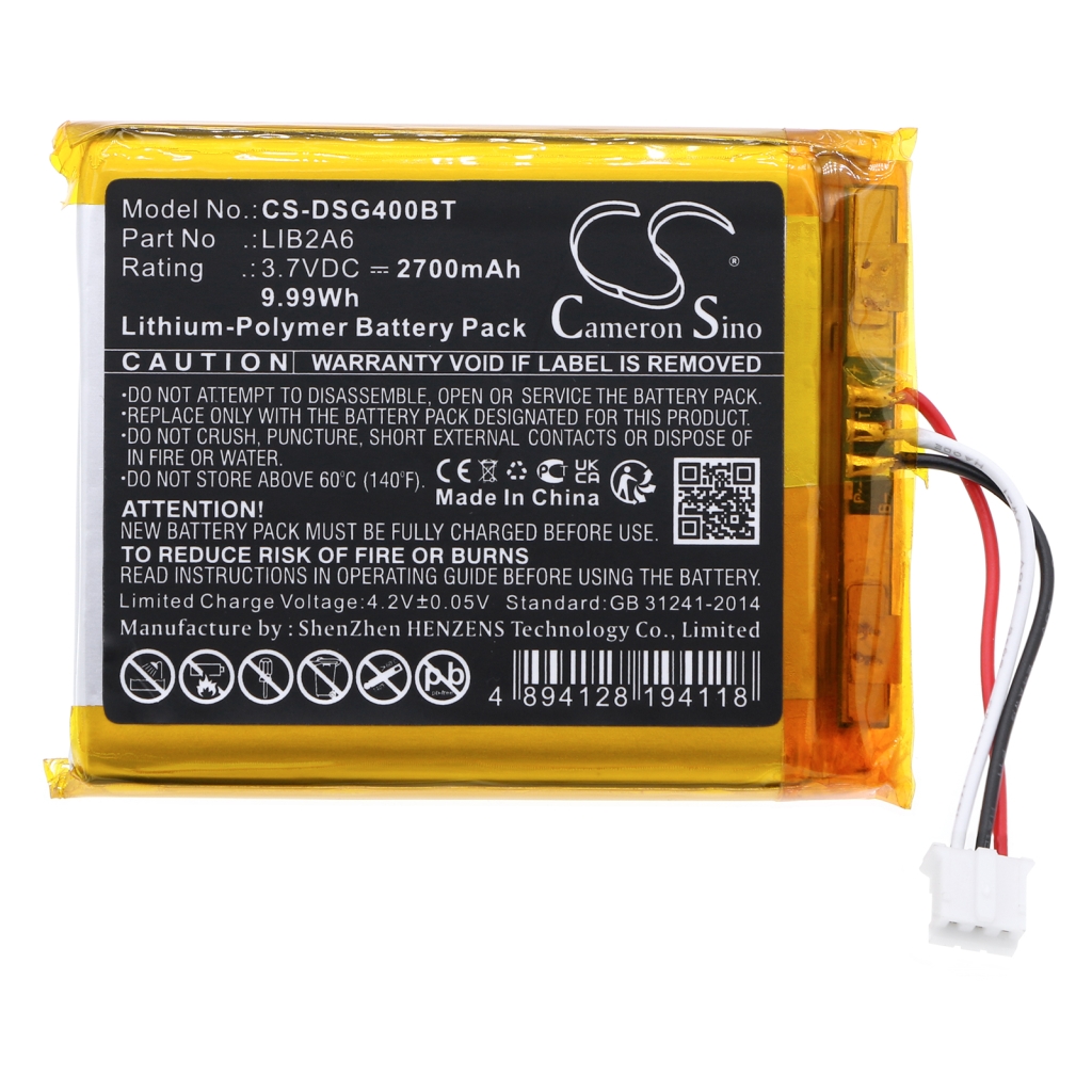 Compatibele batterijvervanging voor Dsc LIB2A6