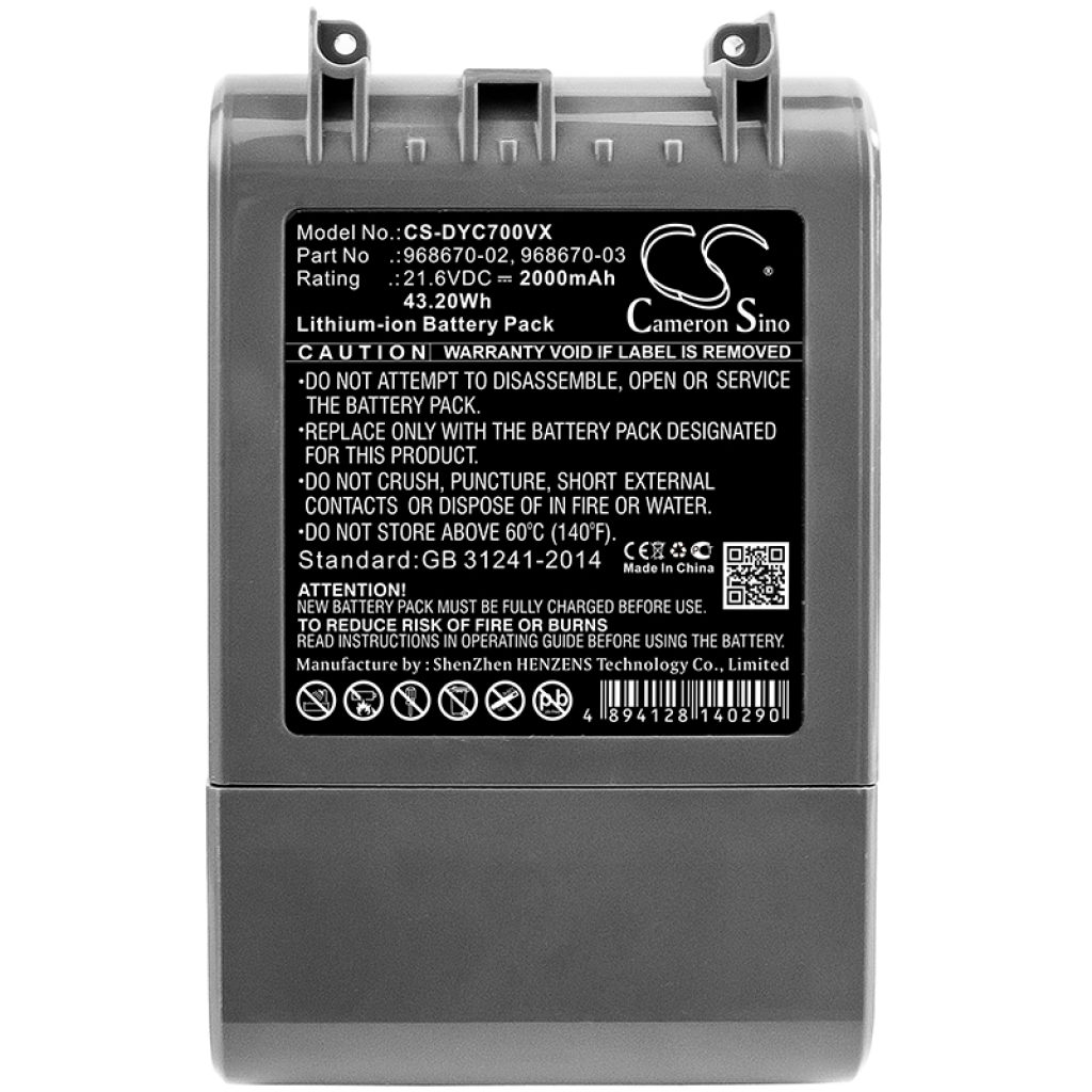 Dyson Batterijen voor stofzuigers CS-DYC700VX