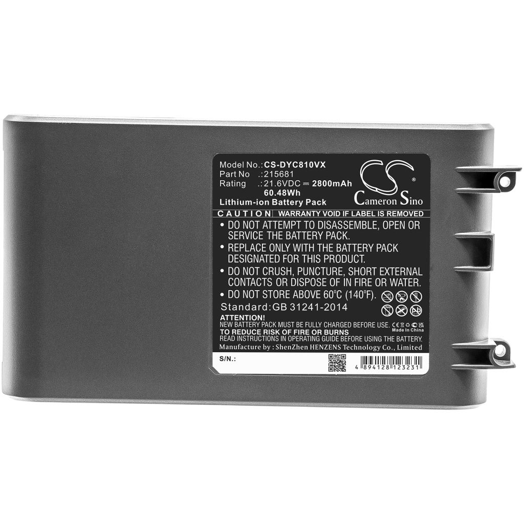 Dyson Batterijen voor stofzuigers CS-DYC810VX