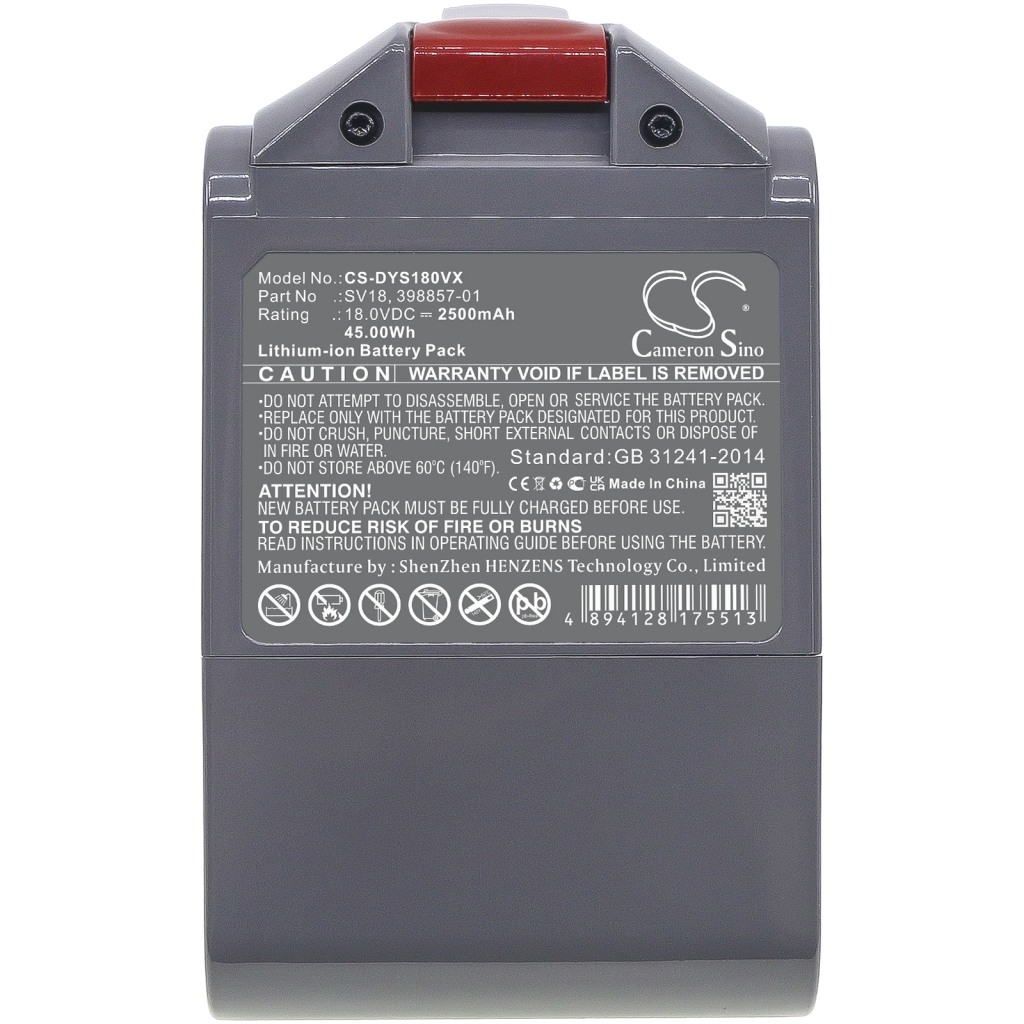 Dyson Batterijen voor stofzuigers CS-DYS180VX
