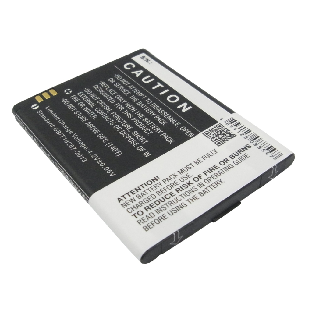CS-EAV340SL battery rear caution face opposite side, 3 contacts, QR code, barcode
